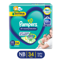 Pampers All Round Protection New Baby Up to 5KG 34 Pants