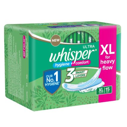 Whisper Ultra XL Sanitary Pads - 15 N